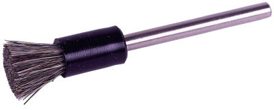 Miniature Stem-Mounted End Brushes - Bristle Fill, Stiff Hair, 37,000 rpm, 3/16"