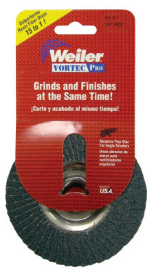 Vortec Pro Abrasive Flap Discs, 4, 36 Grit, 15,000 rpm, Alum Back