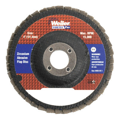 4" Vortec Pro Abrasive Flap Disc, Angled, Phenolic Back