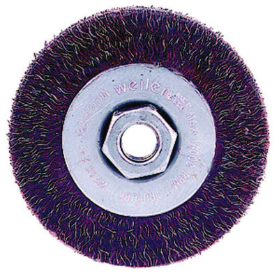 Polyflex Narrow Face Crimped Wire Wheel, 4 in D, .014 Wire