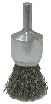 Vortec Pro Stem Mounted Crimped Wire End Brushes, 22000 rpm, 3/4 in x 0.0104 in