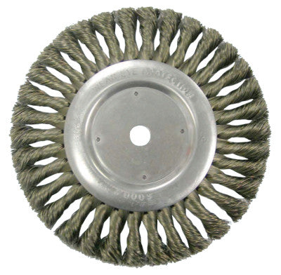 Vortec Pro Knot Wire Wheel, 4 in Dia, .014 in Carbon Steel Wire, 6,000 rpm