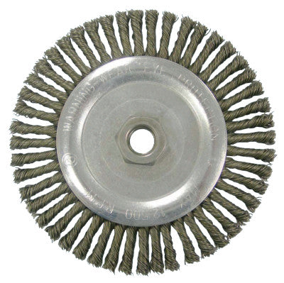 Vortec Pro Knot Wire Wheels, 6 7/8 in Dia, .02 in Stainless Steel Wire, 9000 rpm