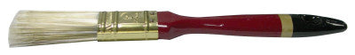 Varnish Brushes, 1" wide, 2 1/4 in trim, Poly/nylon, Foam handle