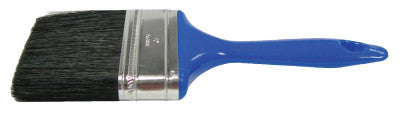 Varnish Brushes, 4" wide, 2 3/4" trim, Black Bristle/Tin Ferrule, Plastic handle