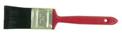 Varnish Brushes, 1" wide, 2 in trim, Black poly, Red Plastic handle