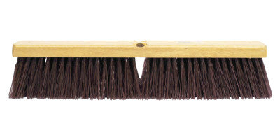 Garage Brooms, 24 in Hardwood Block, 3 1/4 in Trim L, Polypropylene Fill