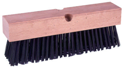 Wire Brooms, 16 in Hardwood Block, 3 3/4 in Trim L, Round Wire
