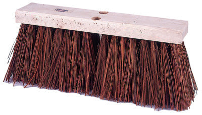 Street Brooms, Hardwood Block, 5 1/4 in Trim, Polypropylene Fill