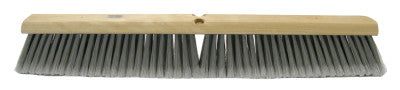 Flagged Silver Polystyrene Fine Sweep Brushes, 18 in Hardwood Block, 3 in Trim L