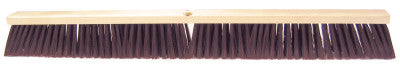 Garage Brooms, 36 in Hardwood Block, 3 1/4 in Trim L, Maroon Polypropylene Fill