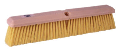 Perma-Sweep Floor Brushes, 18 in Foam Block, 3 in Trim, Yellow Polypropylene