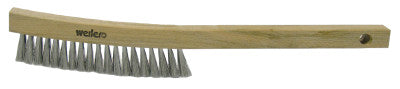 Plater's Brushes, 4 X 19 Rows,Stainless Steel Wire Wire, Wood Handle