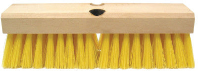 Deck Scrub Brushes, 10 in Hardwood Block, 2 in Trim, Polypropylene Fill