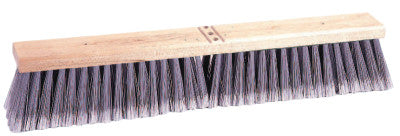 Fine Sweeping Contractor Broom, Hardwood Block, 3 in Trim L, Flagged Polystyrene