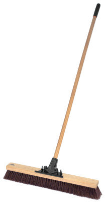 24" Pro-Flex Maroon Polypropylene Sweep with 60" Wood H