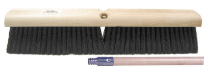 Polypropylene Medium Sweep Brush, 18 in Hardwood Blck, 3 in Trim