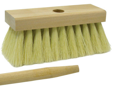 Roof Brushes, 7 in Hardwood Block, 2 1/2 in Trim L, White Tampico Fill