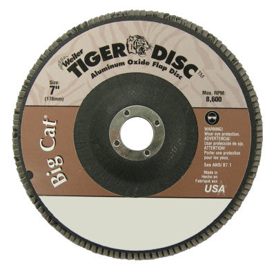 Big Cat High Density Flat Style Flap Discs, 7 in, 40 Grit, 8,600 rpm