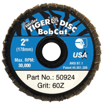 Bobcat Flap Discs, Zirconium, 2 in Dia., 60 Grit