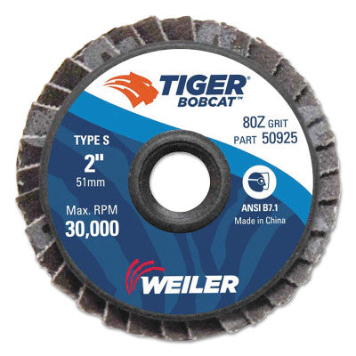 Bobcat Flap Discs, Zirconium, 2 in Dia., 80 Grit