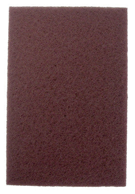 Non-Woven Hand Pad, General Purpose, 6 in x 9 in, Medium/Coarse, Brown