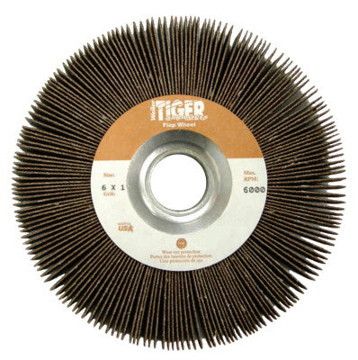 Tiger Unmounted Flap Wheels, 6 in, 60 Grit, 6,000 rpm