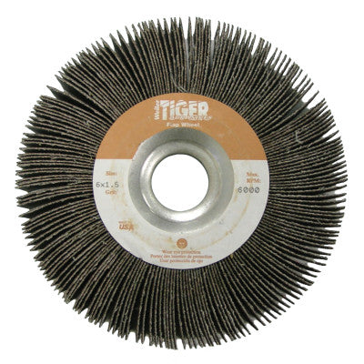 Tiger Unmounted Flap Wheels, 6 in, 60 Grit, 6,000 rpm