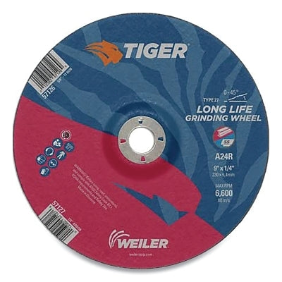 5 X 1/4 TIGER TY27 GRINDWHL  A24R 5/8-11 NUT