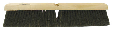 Horsehair/Polystyrene/Polypropylene Medium Sweep Brushes, 24 in, 3 in Trim L, BK