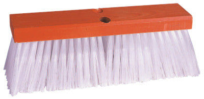 Street Brooms, 16 in Hardwood Block, 4 in Trim, White Polypropylene Fill