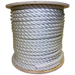 Twisted Nylon Ropes, 1 1/2 in x 600 ft, Nylon, White