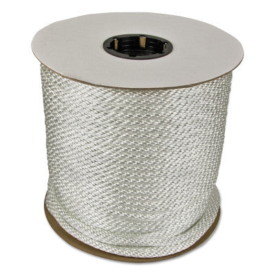 Solid Braid Ropes, 3,960 lb Cap., 250 ft, Nylon (Polyamide), White