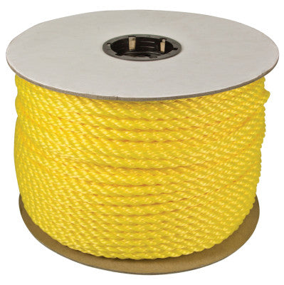 Polypropylene Ropes, 3/8 in x 1,200 ft, Polypropylene, Yellow