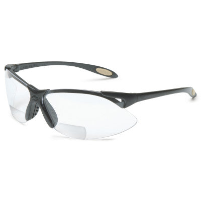 A900 Series Reader Magnifier Eyewear, Clear Lens, Hard Coat, Black Frame