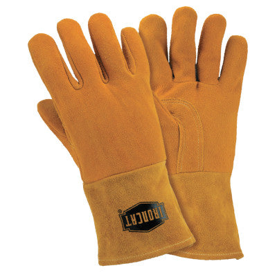 Insulated Top Grain Reverse Deerskin MIG Welding Gloves, X-Large, Orange/Tan