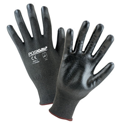 713HGBU Palm Coated HPPE Gloves, Large, Black