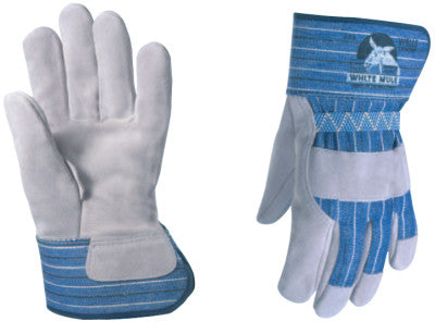 Leather Palm Gloves, Large, Cowhide