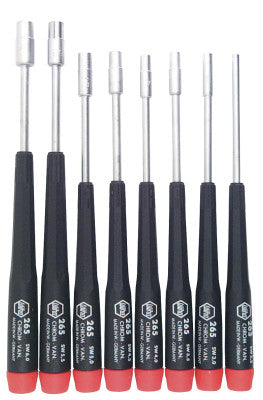 Precision Series Nut Driver Sets, 2.5, 3, 3.5, 4, 4.5, 5, 5.5, 6 mm