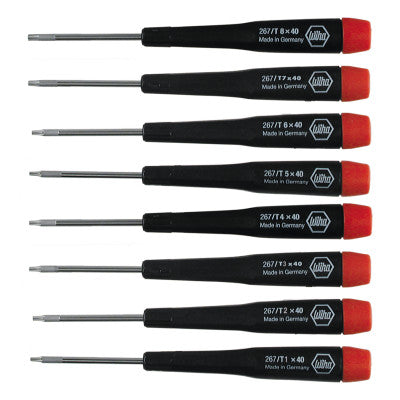 Torx Precision Screwdriver Sets, 8 Pc., Black/Red