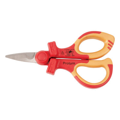Insulated Proturn Shears, 6.3 in, Red/Yellow