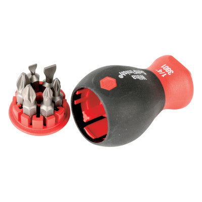 Stubby Bit Holder Slotted/Phillips/Pozidriv Sets, 6 Piece
