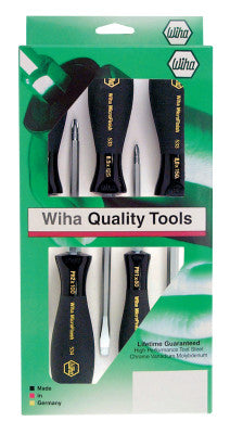MicroFinish Non Slip Grip Screwdriver Sets, Phillips; Slotted, 5.5 - 8 mm