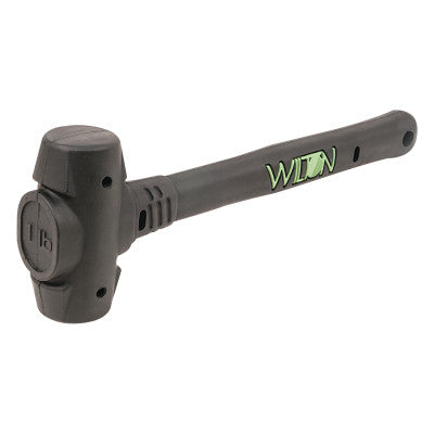 Dead Blow Hammers, 1.5 lb Head, 1 1/2 Face, 14 in Handle, Black
