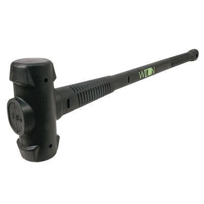 Dead Blow Hammer, 8 lb Head, 30 in Handle, Steel/Vulcanized Rubber, Gray