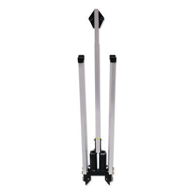 QUADRA FLEX Dual Spring Sign Stands, Gray/Black, 5 ft H