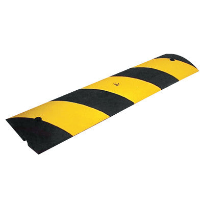 Rubber Speed Bump, 48 in Long, Black/Yellow