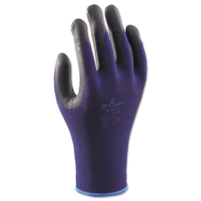 380 Coated Gloves, 8/Large, Black/Blue
