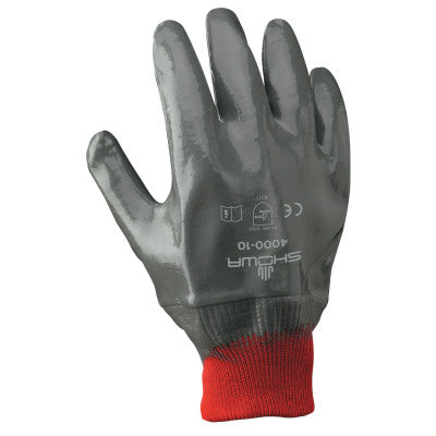 Nitri-Flex Nitrile Coated Gloves, X-Large, Gray/Red