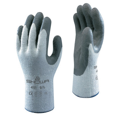 Atlas Therma-Fit 451 Latex Coated Gloves, X-Large, Gray/Light Gray